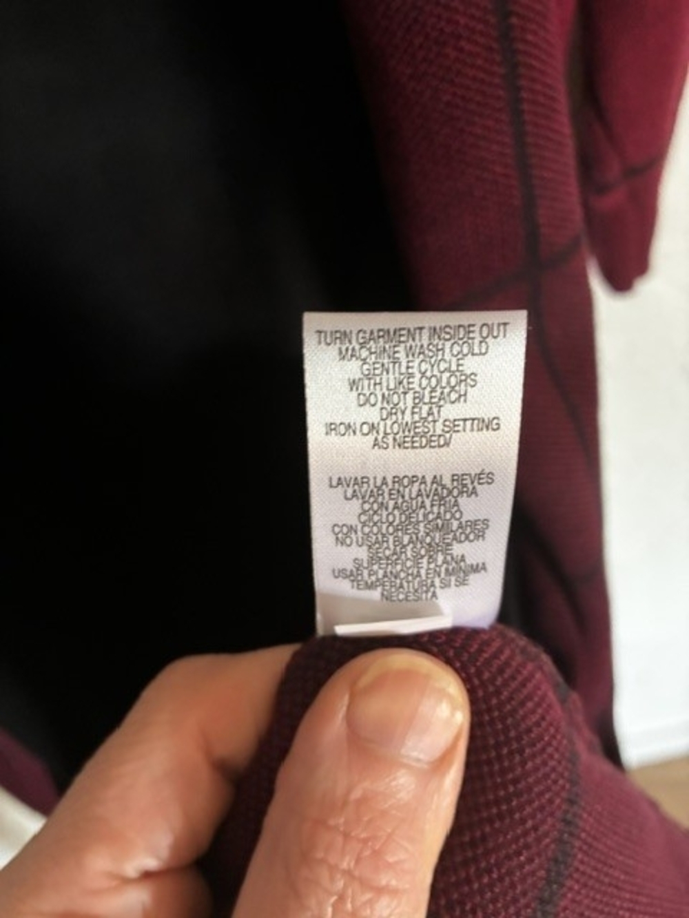 Studio One New York Maroon Windowpane Midi Dress Layered One Piece S - Picture 6 of 8